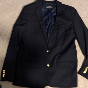 Lands' End Black Blazer with Gold Buttons